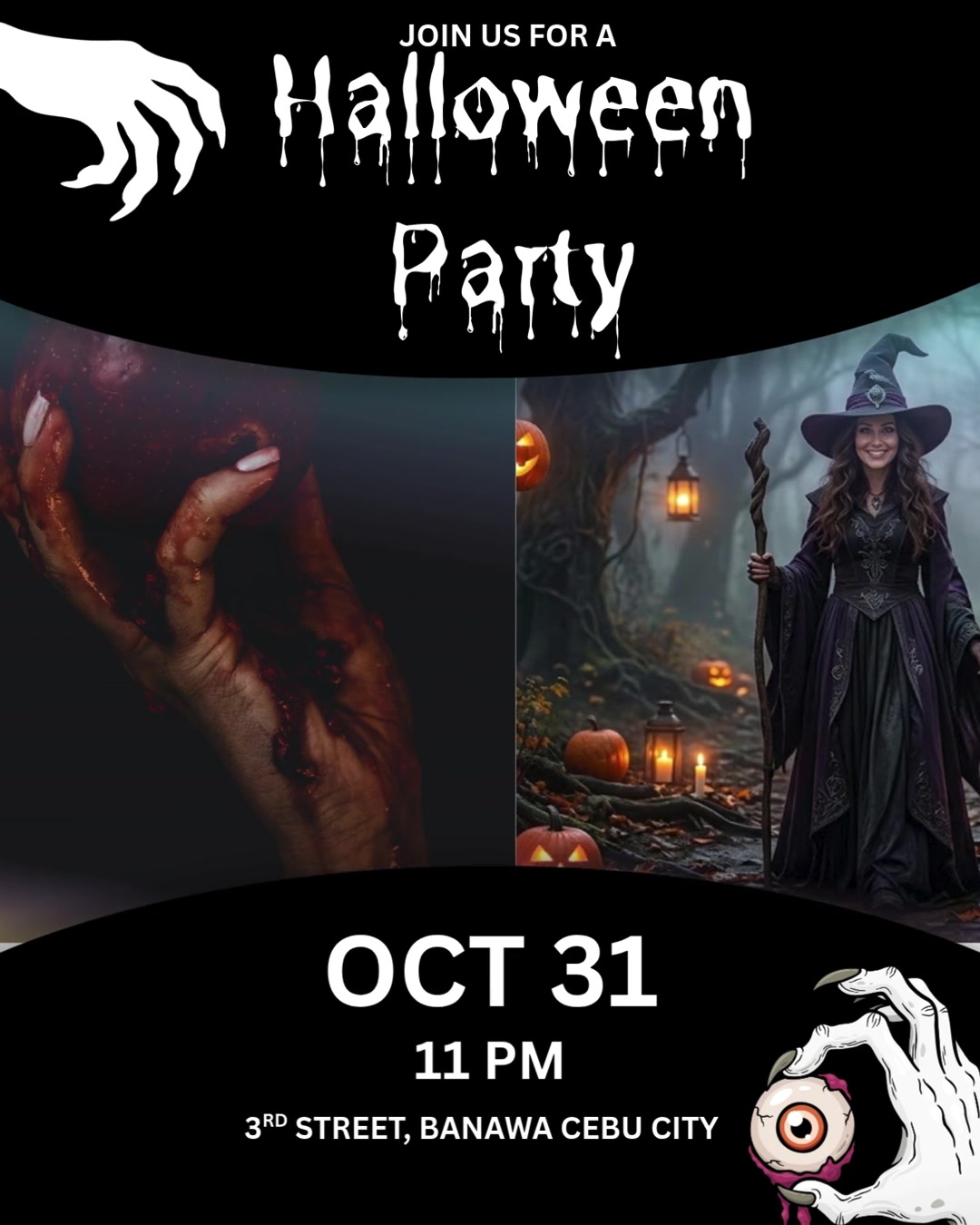 Poster frame for a Halloween promotional video